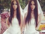 两“美女”同穿婚纱结婚